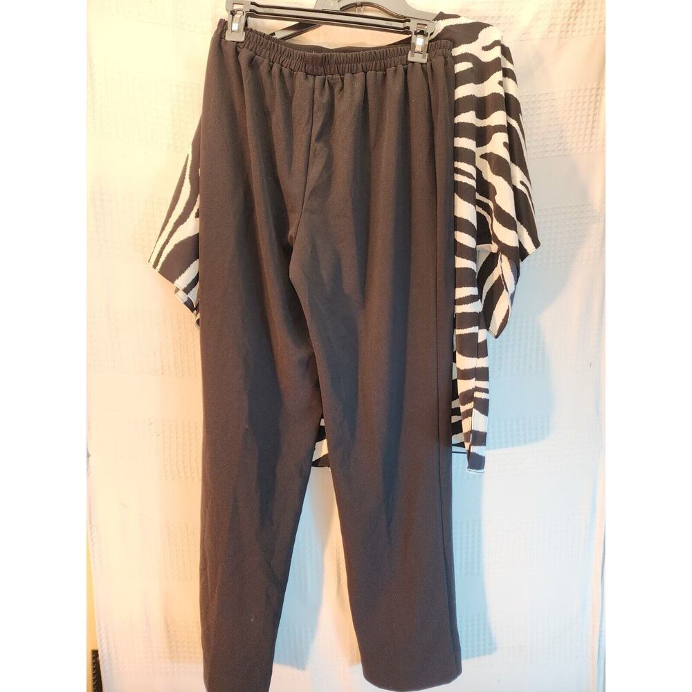 Maya Brookes Outfit Womens Size 8 Pant Suit Zebra Print Slacks - Picture 12 of 14
